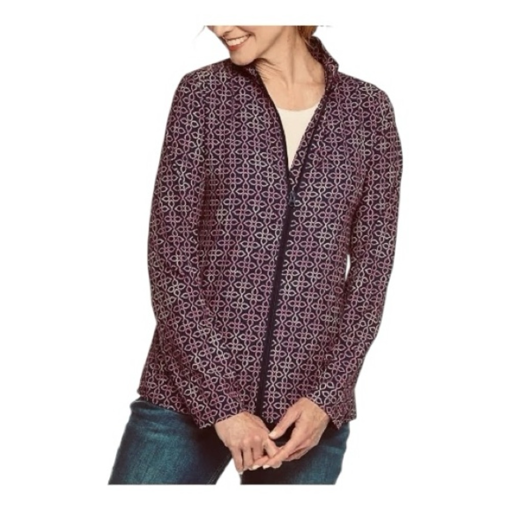 Croft & Barrow Jacket Windbreaker Women's Zip-Front Jacket.